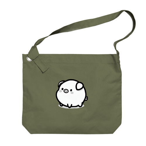 可愛いまんまる💞ぶたちゃん😍 Big Shoulder Bag