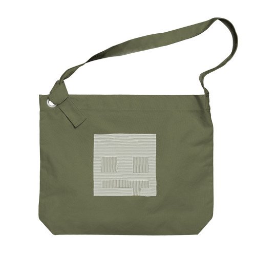 あのときのぽつねんの線（白） Big Shoulder Bag