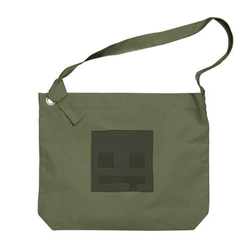 あのときのぽつねんの線（黒） Big Shoulder Bag