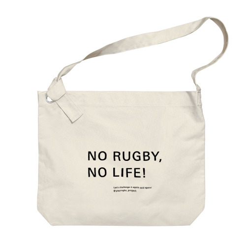 NO RUGBY, NO LIFE! ビッグショルダーバッグ