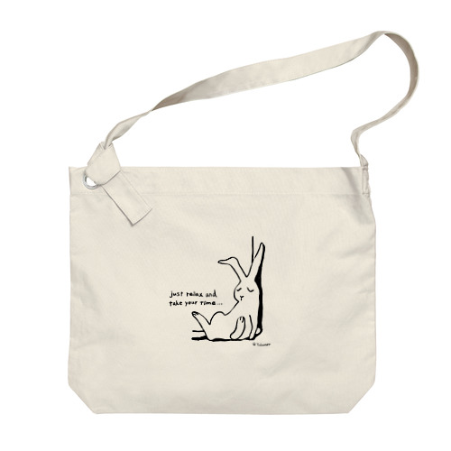 りらっくすうさぎ（黒） Big Shoulder Bag