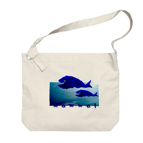 鯨 mammal Big Shoulder Bag