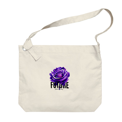 紫色の薔薇 Big Shoulder Bag