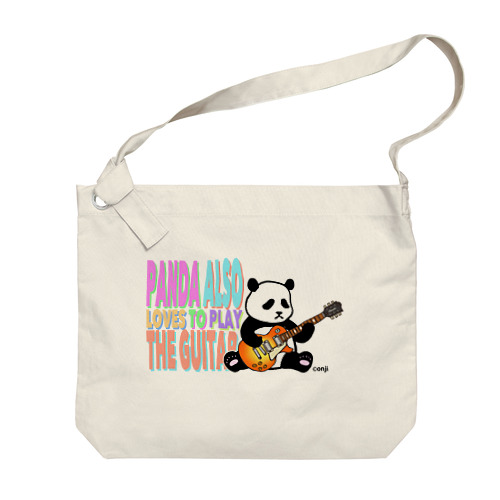 PANDA ALSO LOVES TO PLAY THE GUITAR. LP-Std Big Shoulder Bag