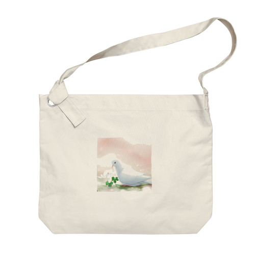 夢幻　鳩　和み Big Shoulder Bag