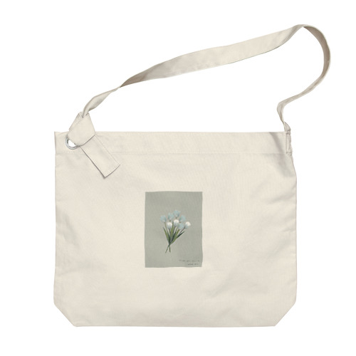 💐 mint green gray × white gray blue . Big Shoulder Bag