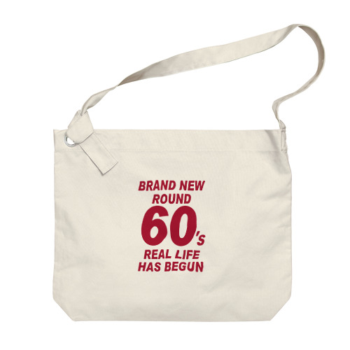ROUND60 / 還暦＆アラ還を軽やかにすごすロゴ Big Shoulder Bag