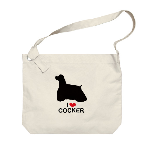 I LOVE COCKER Big Shoulder Bag
