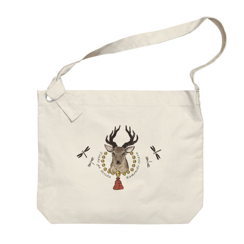 蜻蛉と鹿 Big Shoulder Bag