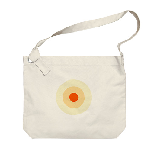 サークルa・クリーム・オレンジ2・オレンジ Big Shoulder Bag