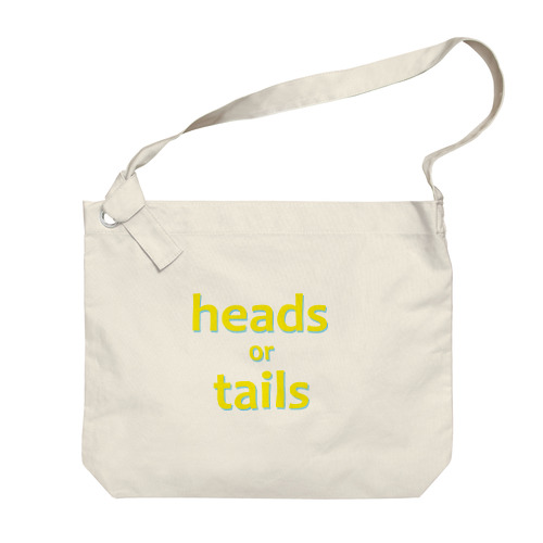 heads or tails　yellow＋blue ビッグショルダーバッグ