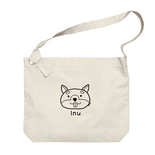 Inu (犬) 黒デザイン Big Shoulder Bag