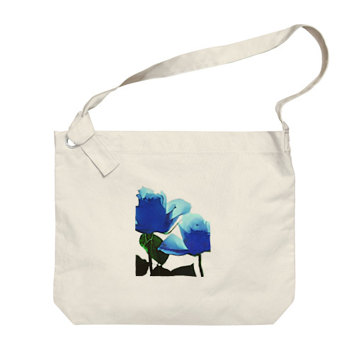 Blue Rose Big Shoulder Bag