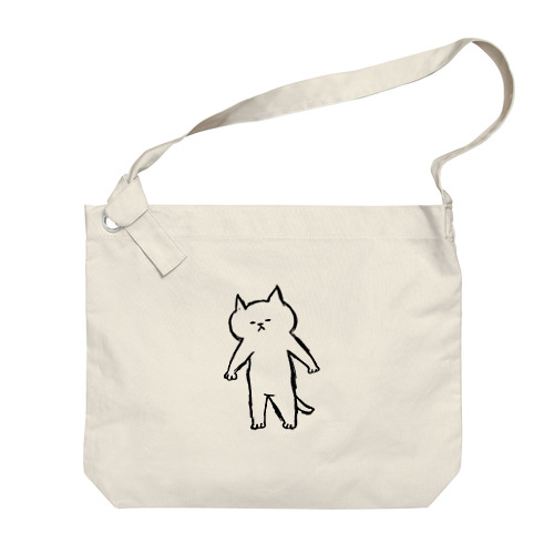 むむっ。な、ねこちゃん Big Shoulder Bag