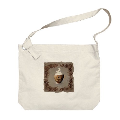 A richly decorated coffee-inspired T-shirt design Big Shoulder Bag