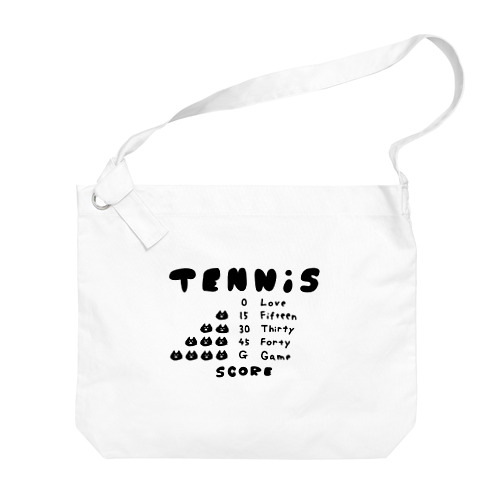 テニス　スコアをチェック Big Shoulder Bag