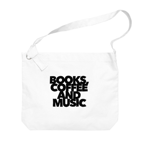 BOOKS,COFFEE AND MUSIC  ビッグショルダーバッグ