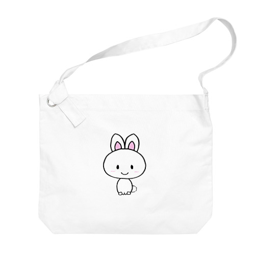 白い子うさぎ Big Shoulder Bag