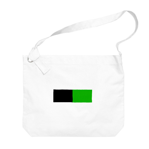 黒×緑 ２色バイカラー Big Shoulder Bag
