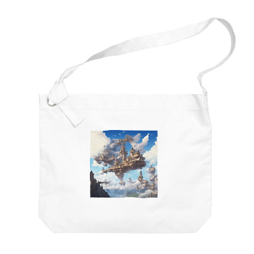 空に浮かぶ島のファンタジーグッズ Big Shoulder Bag