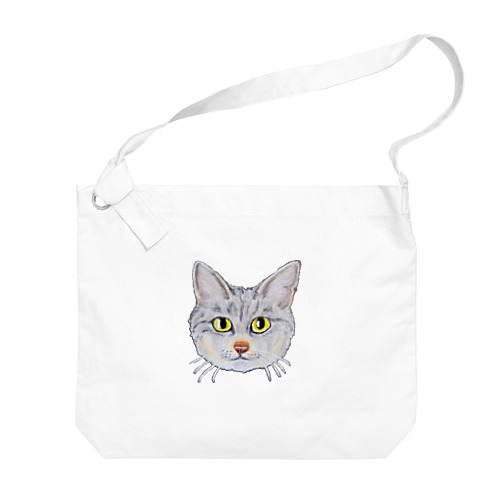 チョークアートのキジトラ猫😸 Big Shoulder Bag