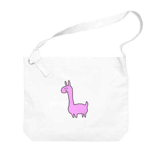 謎のピンク生き物 Big Shoulder Bag