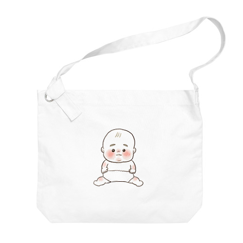 薄毛赤ちゃん(おむつ) Big Shoulder Bag