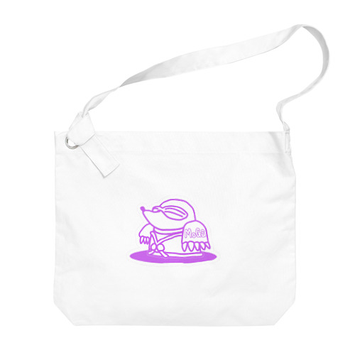 もぐう（紫） Big Shoulder Bag