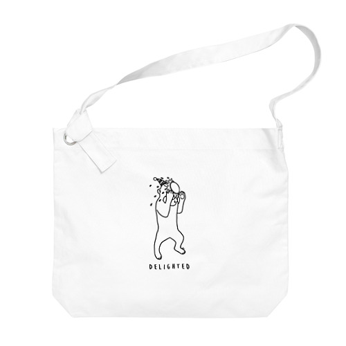 パーリーナイト2 Delighted クマ動物イラスト Big Shoulder Bag