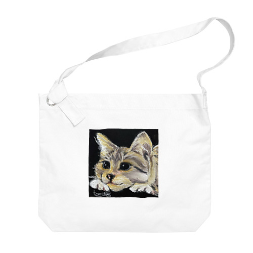 チョークアートの子猫ちゃん😊 Big Shoulder Bag
