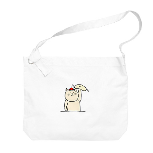 ピザ屋さんねこ Big Shoulder Bag