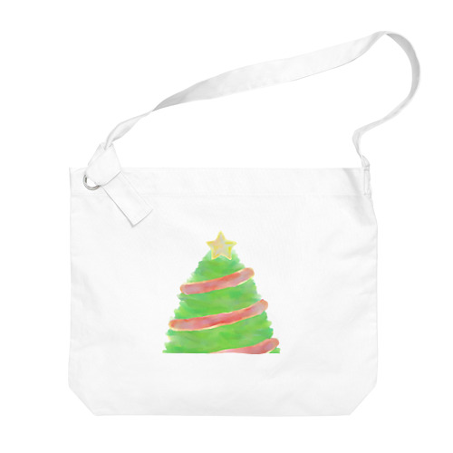 飾り付け前のクリスマスツリー Big Shoulder Bag