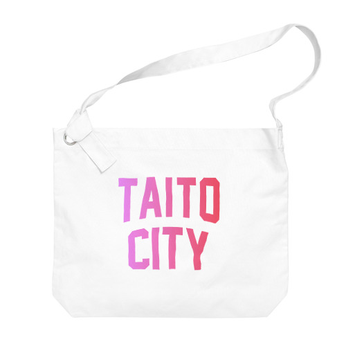 台東区 TAITO TOWN ロゴピンク Big Shoulder Bag