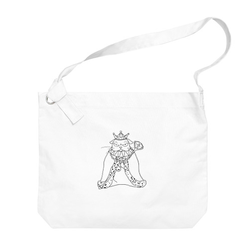 angry cat king Big Shoulder Bag