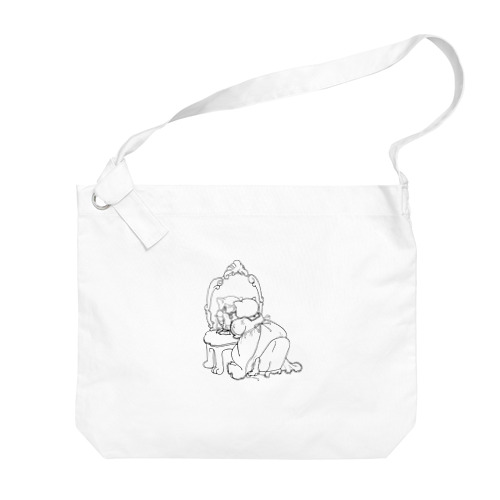 angry cat queen Big Shoulder Bag