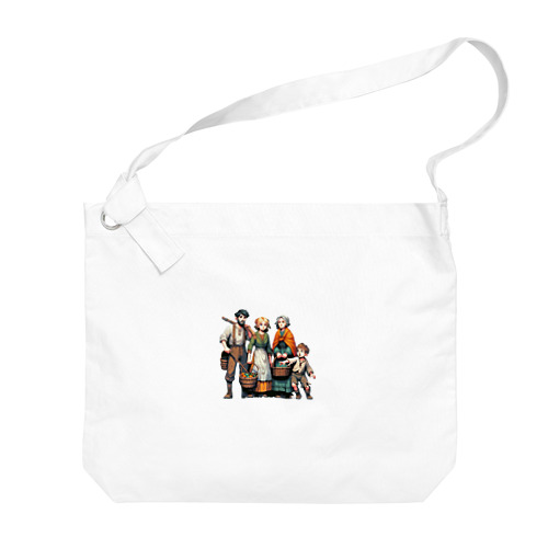 村人（pixel art） Big Shoulder Bag