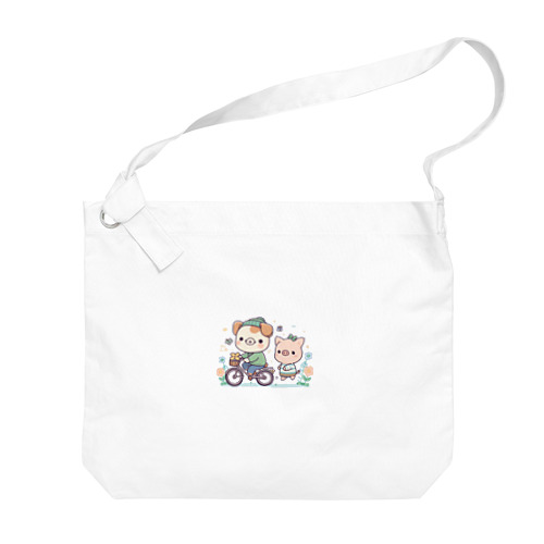 ぷくぷくシールのイラスト Big Shoulder Bag