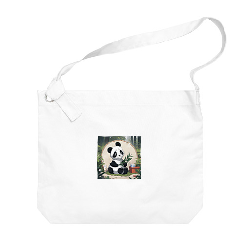 パンダエコワリアン: リサイクルやエコ活動を促進する可愛いパンダ  Big Shoulder Bag