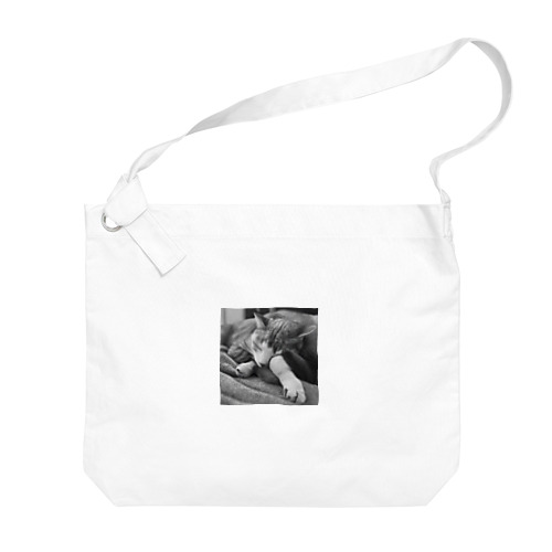 モノクロ猫 Big Shoulder Bag