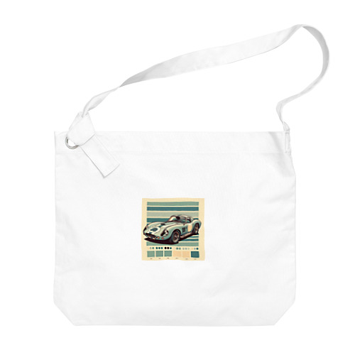 レトロなスポーツカー Big Shoulder Bag