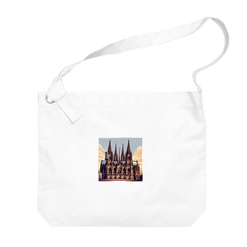 ケルン大聖堂（pixel art） Big Shoulder Bag