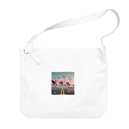 サイズフリー ミュージックフラミンゴ Big Shoulder Bag