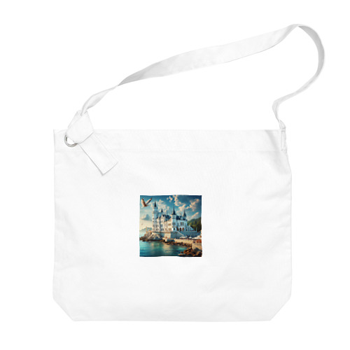 海辺の綺麗な城 Big Shoulder Bag