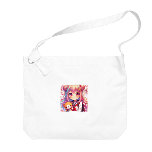 可愛い女の子 Big Shoulder Bag