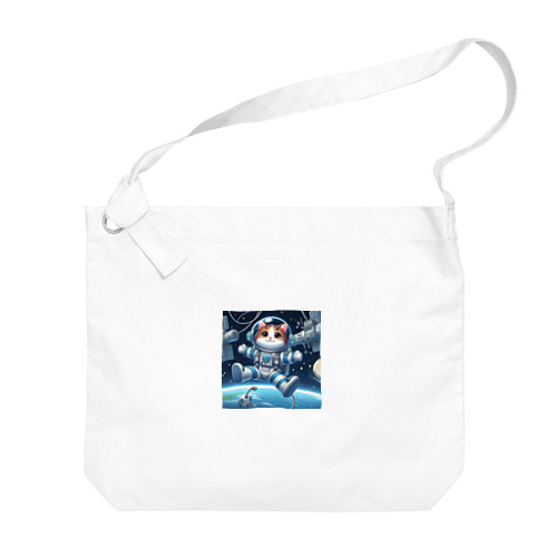 宇宙で漂う宇宙飛行猫 Big Shoulder Bag