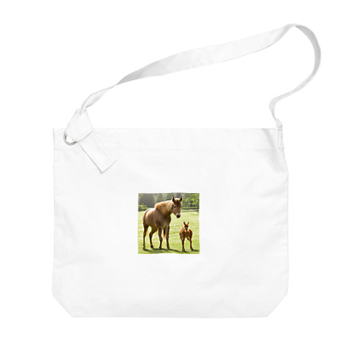 馬と鹿 Big Shoulder Bag