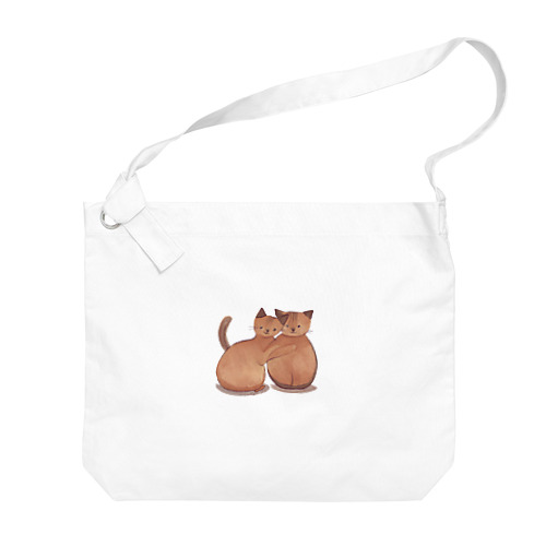 仲良い兄弟猫 Big Shoulder Bag