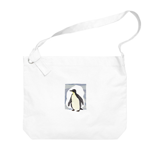 水彩画ペンギン Big Shoulder Bag