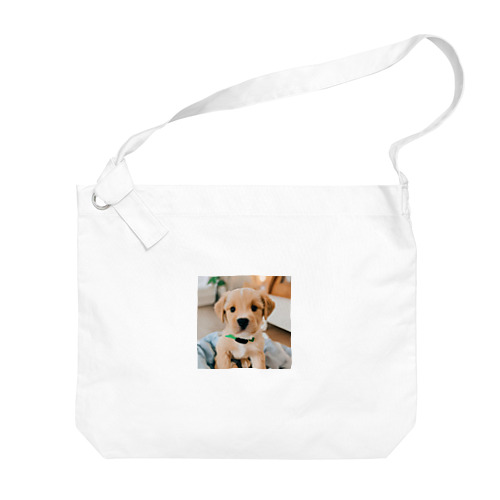 可愛い子犬のムギちゃん！ Big Shoulder Bag