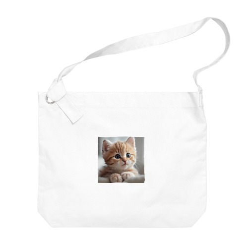 癒される猫のイラスト Big Shoulder Bag